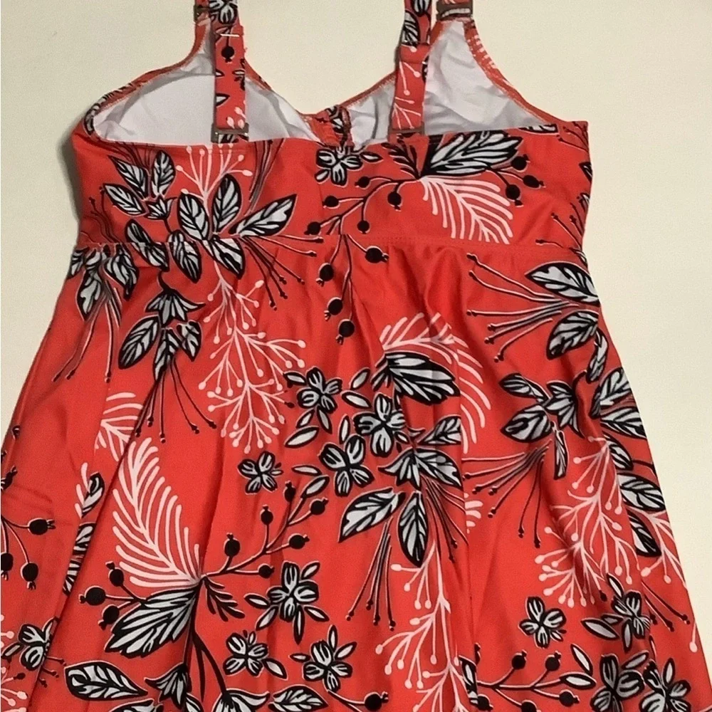 Floral Red Bikini Top